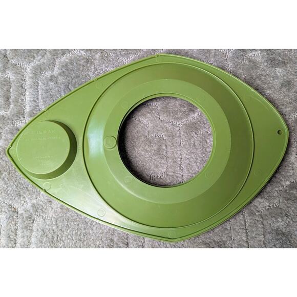 Wilpak Plate and Cup Holders SET OF 4 avocado vtg retro mcm USA unbreakable 60s - Picture 4 of 6